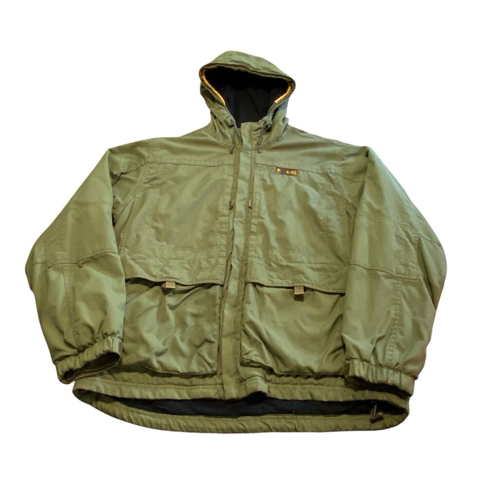 Vintage Abercrombie And Fitch Feild Jacket Coat Olive Green AF4454 Y2K XL